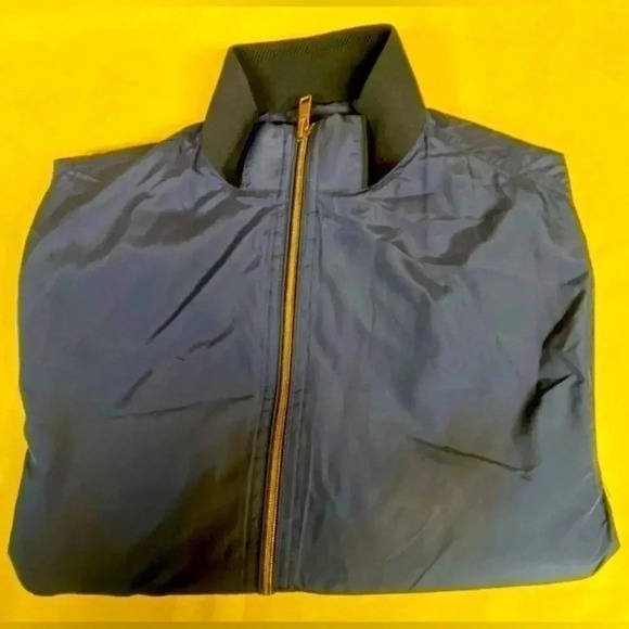 Zara Lightweight Bomber Jacket Color Navy Blue  Size Medium - Picture 3 of 4